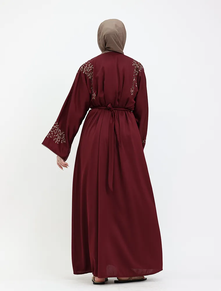 Maroon Huraira Abaya